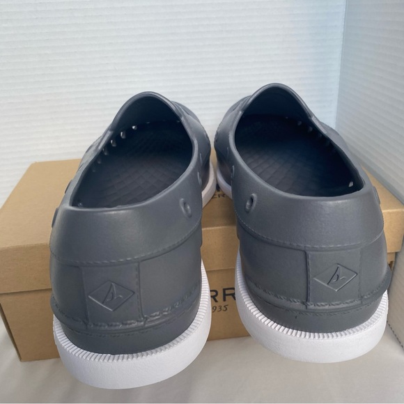 NWT Sperry A/O Float Gray Boat Shoes Size 12 MLightweight Slip-on Vent… - Picture 5 of 14